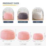 MAXYOYO Bean Bag Chair for Adults, Large 3 ft Bean Bag Chair with Foam Filling, Ultra Soft Fur Lazy Sofa for Living Room Bedroom, Machine Washable Cover MAXYOYO