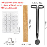 BBzealotry 301Pcs Wood Wicks for Candles Making,Wooden Candle Wicks,with Trimmer Natural Crackling Wooden Wicks for DIY Candle Making BBzealotry