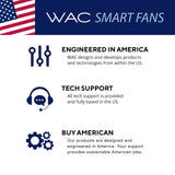 36in Ceiling Fan Extension Downrod in Matte Black WAC Lighting