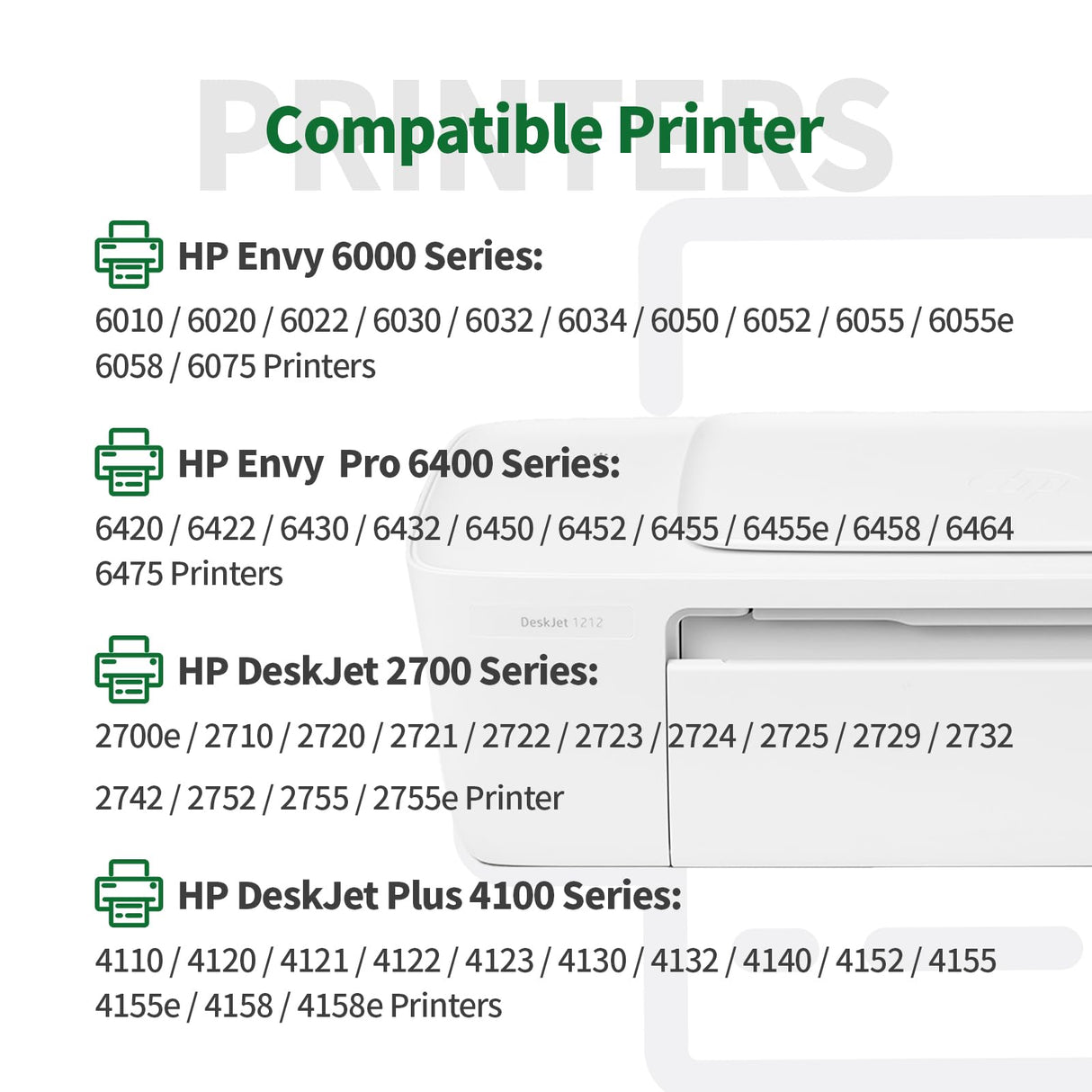 JINTUM Remanufactured Ink Cartridges Replacement for HP Ink 67 67XL for 2755e 2700 2752e 2752 2742e 4155e 4100 4158e 4152e 4500 6055e 6055 6000 6455e 6458e Printer (1 Black, 1 Tri-Color) JINTUM