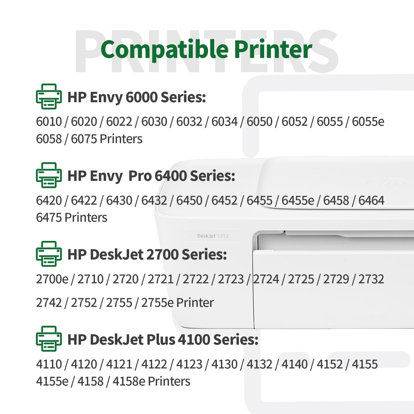 JINTUM Remanufactured Ink Cartridges Replacement for HP Ink 67 67XL for 2755e 2700 2752e 2752 2742e 4155e 4100 4158e 4152e 4500 6055e 6055 6000 6455e 6458e Printer (1 Black, 1 Tri-Color)