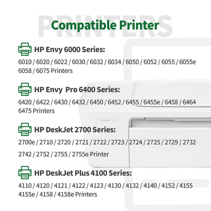 JINTUM Remanufactured Ink Cartridges Replacement for HP Ink 67 67XL for 2755e 2700 2752e 2752 2742e 4155e 4100 4158e 4152e 4500 6055e 6055 6000 6455e 6458e Printer (1 Black, 1 Tri-Color)