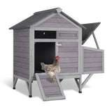 AIVITUVIN Chicken Coop for 2 Chickens Home Ues Outdoor Small Wooden Chicken House with Expandable Run for Poultry Duck Coop Pull Out Tray Quail Cage,Hen Habitat Aivituvin