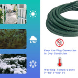 GREATIDE Indoor Outdoor Extension Cord 50 FT, 16/3 SJTW Weatherproof Green Electrical Cords, 13 AMP Heavy Duty 3 Prong Power Cable Great for Garden, Landscaping & Holiday Decorations GREATIDE