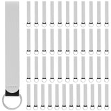 ZEONHAK 50 PCS Sublimation Blanks Wristlet, Blank Wristlet Keychain, Sublimation Blanks Keychain Sublimation Wristlet Strap for Keychain Hanging and Craft Projects ZEONHAK