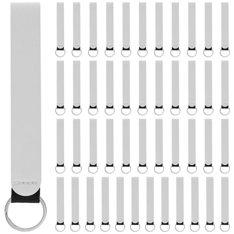 ZEONHAK 50 PCS Sublimation Blanks Wristlet, Blank Wristlet Keychain, Sublimation Blanks Keychain Sublimation Wristlet Strap for Keychain Hanging and Craft Projects ZEONHAK