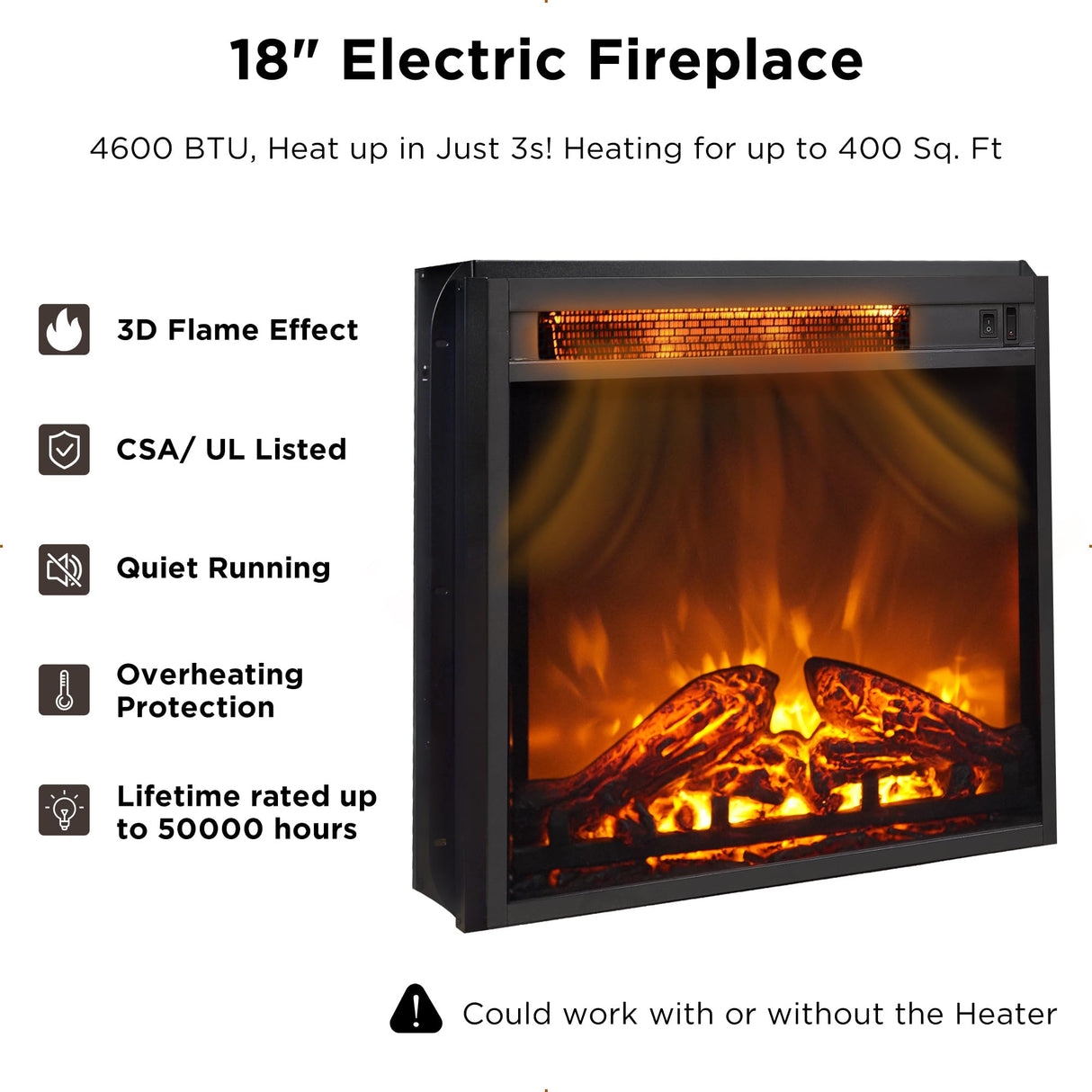 T4TREAM Fireplace TV Stand for 65 Inch TV, Farmhouse Barn Door Media Console, Entertainment Center with 18" Electric Fireplace Storage Cabinet Doors,for Living Room, 58 Inch, Dark Rustic Oak T4TREAM