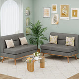 Aklaus Upholstered Small loveseat,Faux Leather Modern Mini Sofa Couch Love Seat Armless Settee Bench with Back for Living Room Bedroom Office Small Space Entryway Grey Aklaus