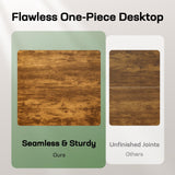 Marsail 48 x 30 Electric Standing Desk with One-Piece Desktop, Sit Stand Desk with Thickened Tabletop, Height Adjustable Stand Up Desk with Cable Management for Home Office(Frame+Desktop, 2 Packages) Marsail