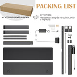 Meilocar Height Adjustable Electric Standing Desk, Sit Stand Computer Desk w/Memory Controller, Home Office Workstation Stand up Desk with Splice Board, 55" x 24" Tabletop (Black Top + Black Frame) Meilocar