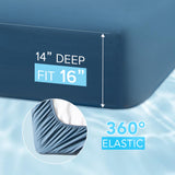 Comfort Spaces King Cooling Sheets, Moisture Wicking Coolmax Sheets, Soft, Colorfast Sheet Set, Cooling Bed Sheets For Hot Sleepers, Elastic Deep Pocket Fits Up to 16" Mattress, King Teal 4 Piece Comfort Spaces