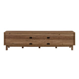 Walker Edison Tinsley Barn-Door Low Stand for TVs up to 80 Inches, 70 Inch, Rustic Oak Walker Edison