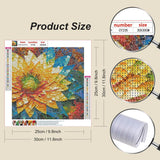 Stalente Diamond Painting Kits for Adults, 5D DIY Diamond Art Kits for Beginners Round Full Drill Diamond Painting for Home Wall Decoration Gift 12×12inch, Glass Shard Flower Stalente