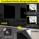 FADOTY 100% Blackout Curtains for Bedroom, 118" x 57" Portable Blackout Window Cover Film, No Drilling Travel Black Out Curtains, Sun Light Blocker Black Out Shades Blinds for Nursery Media Dorm Room FADOTY