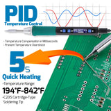 WEP 928D-IV Soldering Iron Kit with Fast Heating with C235 Tip, Dynamic Screen, Compact USB Soldering Iron with Tool Bag, Multi-Functional Cover, Type-C Charging, Sleep Mode, PD/QC Protocols WEP