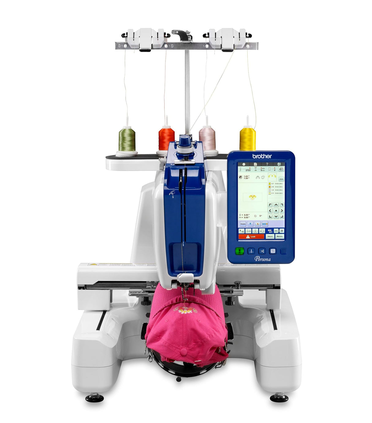 Brother Persona PRS100 Single Needle Embroidery Machine with 4-Spool Thread Stand and Free Arm Embroidery Brother