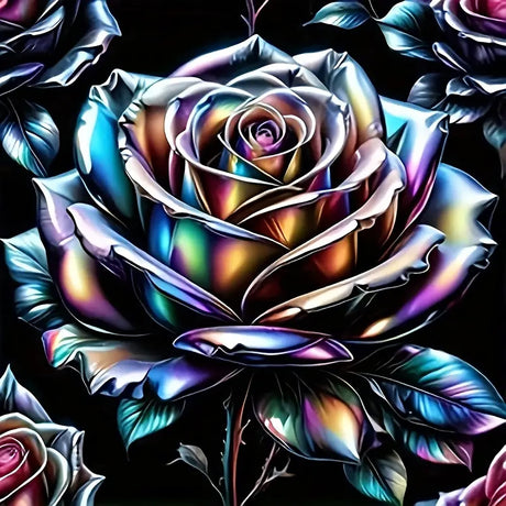 CHWGLFGG 5D Diamond Art Kits for Adults Beginners, Rose Flower Diamond Painting Kits, DIY Full Round Drill Paint by Diamonds Dot Gem Art for Adults, Home Wall Decor 13.7X 13.7 Inch CHWGLFGG