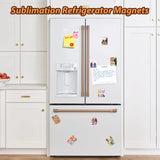 ZYNERY 34 PCS Sublimation Magnet Blanks, Sublimation Blank Fridge Magnets Printable Photos, Personalized Custom Magnets for Refrigerator Decoration, Kitchen, Office, Wall (Rectangle 5.5 x 7.5cm) ZYNERY