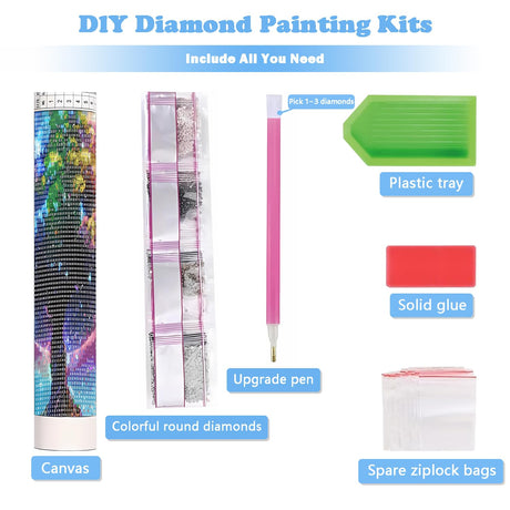 Abstract Elephant Diamond Art Kits for Adults, Animal Diamond Painting for Beginners, Diamond Dot, Dimond Art Paintings Kit, DIY Gem Painting Kit, Crafts for Adults, Home Wall Decor Gifts (14x14inch) Rekxtmo