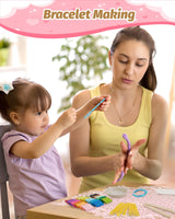 DIY Make Your Own Clay Jewelry Dish Craft Kit for Girls - Jewelry Dish Making Kit, w/24 Color Polymer Clay, 7 Circle Cutters, Rollers,212 pcs Earring Making Tools Arts and Crafts for Kids Ages 8+ Gleamkid