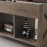 VINGLI Color Upgraded Farmhouse Lift Top Coffee Table, Rustic Grey Coffee Table with Lift Top, Lift Up Pop Up Coffee Table with Storage Shelf/Hidden Compartment, Coffee Table Mesa De Centro para Sala VINGLI