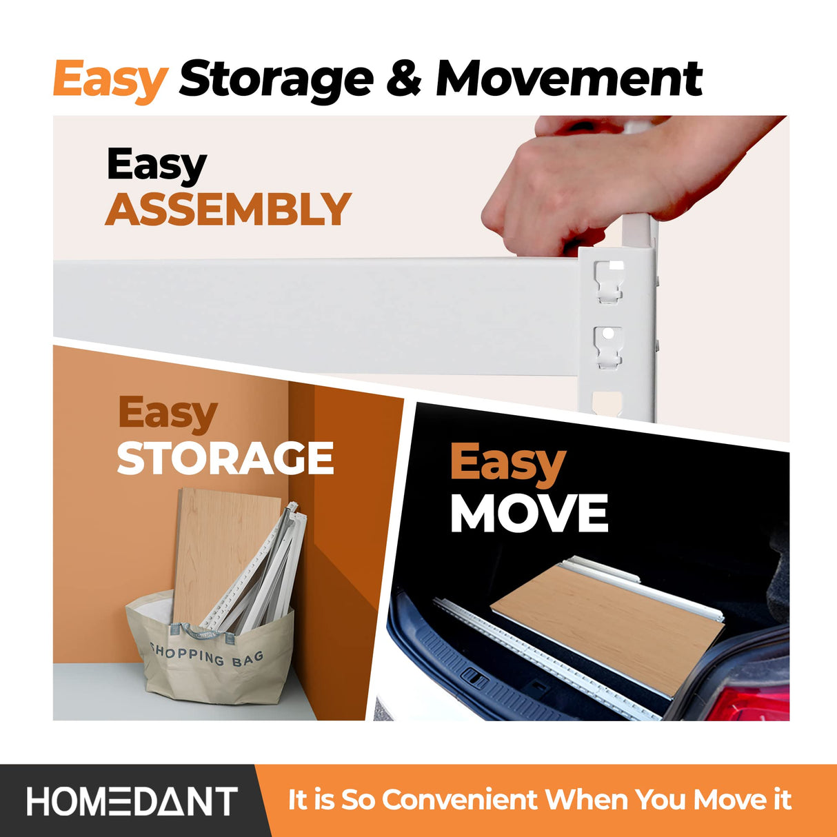 HOMEDANT 5 Tier White Storage Shelves Adjustable Laminated Boltless Garage Metal Shelving Unit Heavy Duty Utility Rack Shelf Warehouse Pantry Closet Kitchen 35.9" W x 16.2" D x 71.3" H White 1Pack HOMEDANT