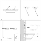 WELLAND White 60 Inch Fireplace Mantel Shelf Wall Mounted,Solid Pine Wood Finished Corona Crown Molding Floating Wall Photo Ledge Shelves WELLAND