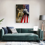 FORLAND Patriotic Diamond Painting Kits for Adults Beginners - 5D DIY Deer American Flag Full Drill Diamond Kits Painting Crafts for Home Wall Decor, Diamond Art Kits,12x16inch FORLAND