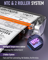 Laminator Machine 13 Inch Wide Thermal Lamination 9 in 1 Cold Hot A3 Laminating Machine for Teacher Personal, 60s Warm-Up No Jam laminator Machine 11x17 with 30 Laminating Sheets for Home Office Use Qfun