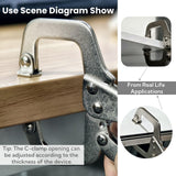 6 Inch C Clamp Locking, 6Pcs Heavy Duty Welding Clamps Pliers Set Vise Grip Clamps with Swivel Pad for Electrician Maintenance, Wood Working, Welding and Craftsmen Home Workshop Haokixin