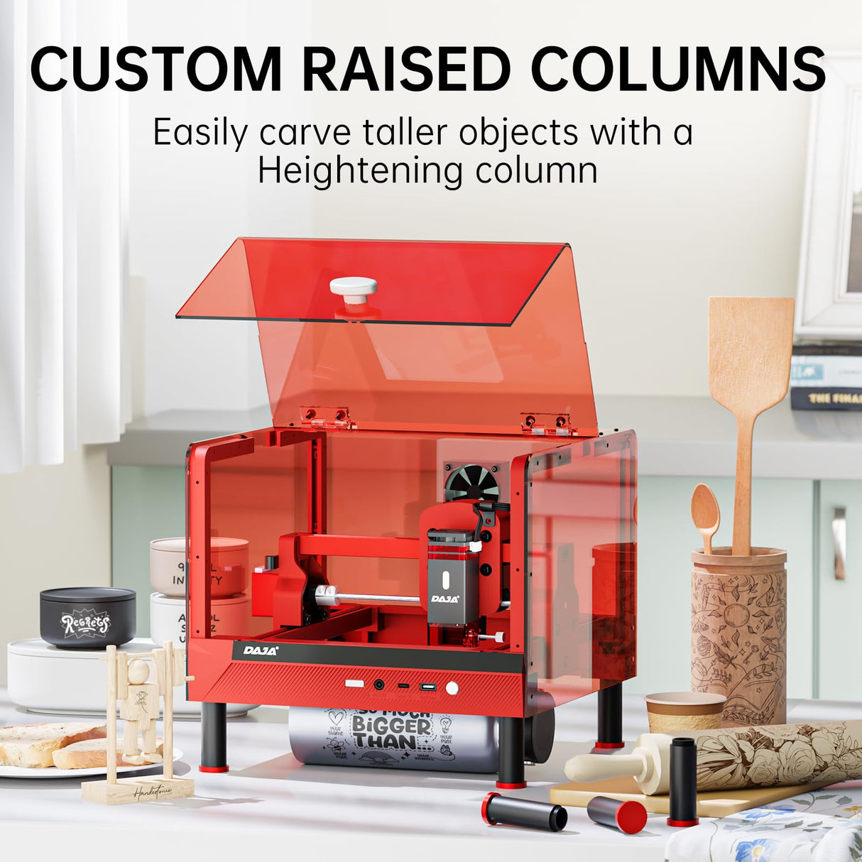 DAJA A7Pro Mini Enclosed Laser Engraver and Cutter Machine, Engraving Machine High Precision Engraving Machine for Cutting Wood,Acrylic, Plastics 4.7 x 4.7 inches (A7Pro+5.5W) DAJA