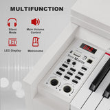 UMOMO 88 Key Weighted Keyboard Piano with Piano Bench, Beginner Digital Piano Full Size Heavy Hammer Weighted Action Electric Piano Keyboard with USB UMOMO