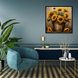 MOMDEDP Sunflowers Diamond Painting Kits for Adults,5D Sunflower Flowers Diamond Art Kits for Beginners,DIY Full Drill Diamond Gem Art with Painting Kits for Home Wall Decor 12 x 12 Inch MOMDEDP