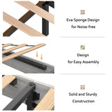 madeslves Wooden Bed Frame Full Size with Sliding Barn Door Storage Cabinets and Headboard, Farmhouse Platform Bedframe with Charging Station & Lights, Noiseless, No Box Spring Needed, White madeslves