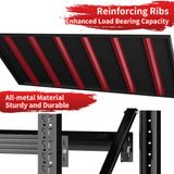 CXUZCZ 5000LBS Heavy Duty Garage Shelving 59" W Garage Storage Shelves 4-Tier Metal Adjustable Shelf Unit Storage Rack for Basement Supermarket Warehouse 59" W x 24" D x 78" H Black CXUZCZ