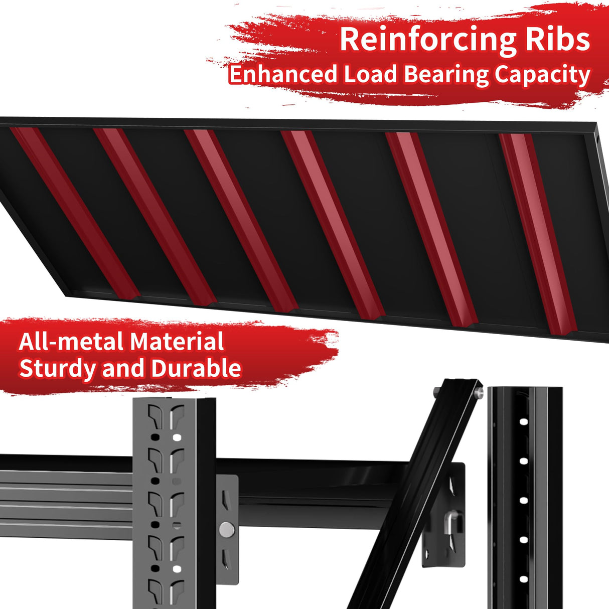 CXUZCZ 4000LBS Garage Shelving 48" W Garage Shelving Heavy Duty 4-Tier Metal Storage Shelves Adjustable Shelf Unit Storage Rack for Basement Supermarket Warehouse 48" W x 24" D x 78" H Black CXUZCZ