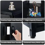 TC-HOMENY 55-75 Gallon Aquarium Stand with Charging Station, 1200lb Load Capacity, Metal Fish Tank Stand with Large Storage Cabinet and Cable Holes, 51" L x 19.5" W Tabletop, Fit for Living Room TC-HOMENY