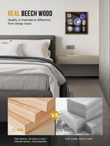 Concealment Furniture, Concealment Shelf Wall Mounted Hidden Storage Box Compartment Furniture Hidden Shelf Wooden Picture Photo Frame with Patches Display Panel(Black Ebony) 1TG Tactical