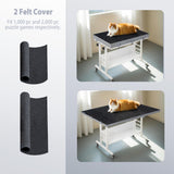 Tektalk 2000 Piece Foldable Felt Jigsaw Puzzle Board with Height Adjustment, Puzzle Table with 2 Felt Cover & 8 Sorting Trays/Drawers, Easel with Legs, Enclosed with 4 Roller Wheels - Light Gray Tektalk