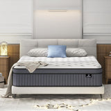 Queen Mattress, Upgrade Strengthen 12 Inch Firm Hybrid Queen Size Mattress in a Box, Mattress Queen Size With Memory Foam and Independent Pocket Springs,Release Pressure, Strong Edge Support EEN EEN SLEEP