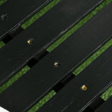 Outsunny Wooden Patio Bench, Outdoor Garden Bench with Backrest and Armrests, 3 Person Porch Bench with Rustic Country Diamond Pattern, Black Outsunny