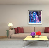 Diamond Art Kits for Adults, Wolves Diamond Painting Kits for Adults Beginner Round Full Drill Gem Painting Diamond Dot Gem Art Kit Home Wall Decor 13.7x13.7inch BYGFHLYW