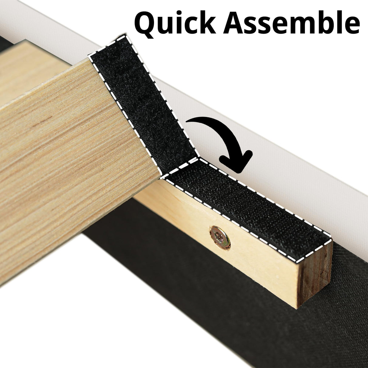 LIKIMIO Twin Bed Frame with Headboard, Velvet Upholstered Platform Bed with LED Light, Solid Wood Slats Support, No Box Spring Needed, Cream LIKIMIO