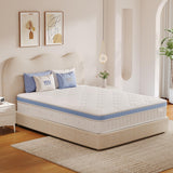 Yaak Twin Mattress 8 Inch, Hybrid Mattress in a Box Twin Size, Individual Pocket Spring Single Bed Mattress with Breathable Memory Foam, Pressure Relief, Medium Firm Twin Size Mattress 75"x39"x8" Yaak