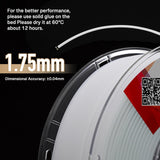 YXPOLYER 3D Printer Filament Nylon Filament PA6 2.2 lbs 1kg White Nylon with Heat-Resistant AMS-Compatible Spool, 3D Printing Filament Easy PA 1.75mm yxpolyer