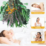 123 Pcs Mixed Real Dried Eucalyptus Stems - Lavender & Rose Flowers Bundles for Shower, Natural Preserved Eucalyptus Leaves Greenery Hanging Shower, Plant Fragrance, Wedding Decor beerfingo