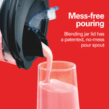 Hamilton Beach Power Elite Blender for Shakes and Smoothies with 3-Cup Vegetable Chopper Mini Food Processor, 40oz Glass Jar, 12 Functions for Puree, Ice Crush, Black and Stainless Steel (58149) Hamilton Beach