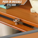 SFIHOME 55" H Bamboo Bookcase with Acrylic Doors, 4 Tier Free Standing Tall Book Shelf Storage Cabinet, Corner Bookshelf Display Organizer Save Space for Living Room Office Home, Brown SFIHOME