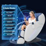 iRest SL Track Massage Chair Recliner, Full Body Massage Chair, Zero Gravity, Bluetooth Speaker, Airbags, Heating, Extendable Footrest and Foot Massage (Blue) iRest