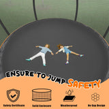 Liyarya 12FT/14FT Trampoline for Kids/Adults - Outdoor Recreational Trampoline with Enclosure Net, Curved Poles and Ladder, Heavy Duty, Anti-Rust Coating, ASTM Approved Liyarya